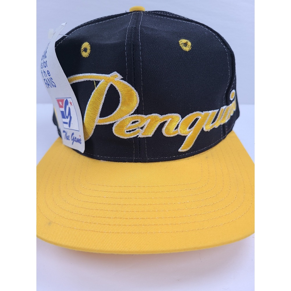 Vintage The Game Pittsburgh Penguins NHL Snapback Hat Retro Sportswear Hockey